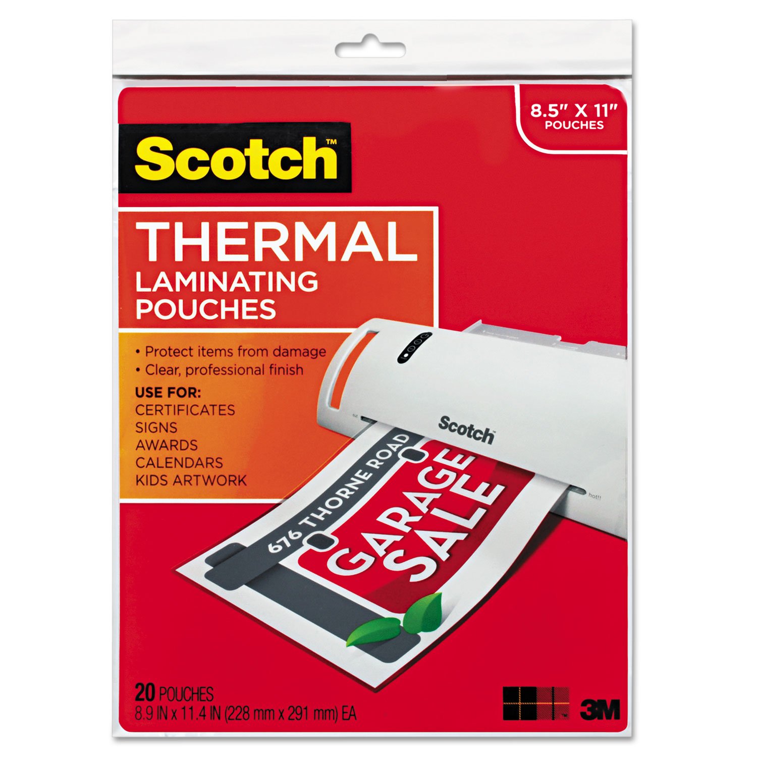 Amazon.com: Scotch TP385420 Letter Size Thermal Laminating Pouches